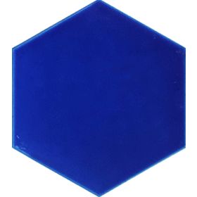 Armada Çini 15x17 cm Düz Kobalt Altıgen Çini Seramik Karo