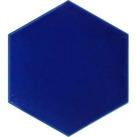 Armada Çini 15x17 cm Düz Kobalt Altıgen Çini Seramik Karo