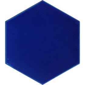 Armada Çini 15x17 cm Düz Kobalt Altıgen Çini Seramik Karo