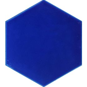 Armada Çini 15x17 cm Düz Kobalt Altıgen Çini Seramik Karo