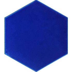 Armada Çini 15x17 cm Düz Kobalt Altıgen Çini Seramik Karo