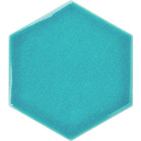 Armada Çini 15x17 cm Düz Turkuaz Altıgen Çini Seramik Karo