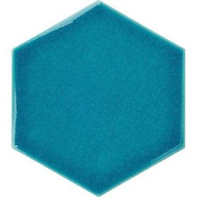 Armada Çini 15x17 cm Düz Turkuaz Altıgen Çini Seramik Karo