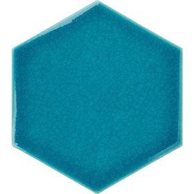 Armada Çini 15x17 cm Düz Turkuaz Altıgen Çini Seramik Karo