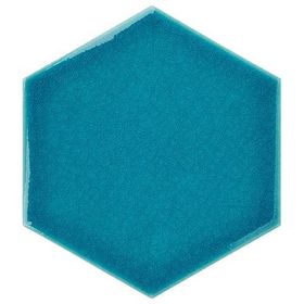 Armada Çini 15x17 cm Düz Turkuaz Altıgen Çini Seramik Karo