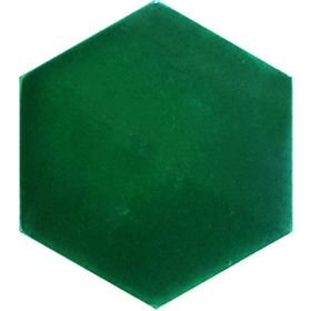 Armada Çini 15x17 cm Düz Yeşil Altıgen Çini Seramik Karo
