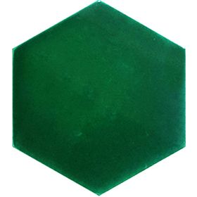 Armada Çini 15x17 cm Düz Yeşil Altıgen Çini Seramik Karo