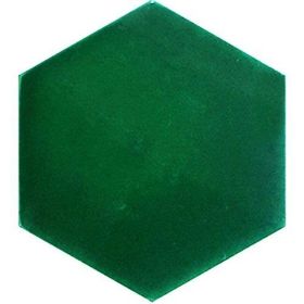 Armada Çini 15x17 cm Düz Yeşil Altıgen Çini Seramik Karo