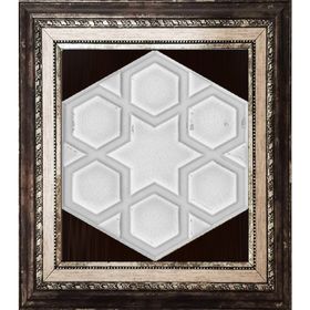 Armada Çini 15x17 cm Rölyefli Yıldız Beyaz Altıgen Çini Karo
