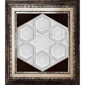 Armada Çini 15x17 cm Rölyefli Yıldız Beyaz Altıgen Çini Karo
