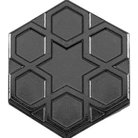 Armada Çini 15x17 cm Rölyefli Yıldız Metalik Altıgen Seramik