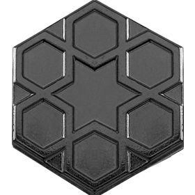 Armada Çini 15x17 cm Rölyefli Yıldız Metalik Altıgen Seramik