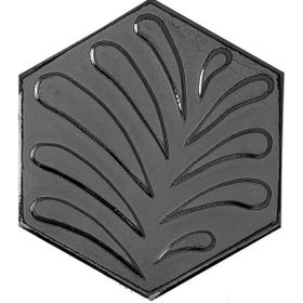Armada Çini 15x17 cm Yaprak Mat Metalik Altıgen Seramik Karo