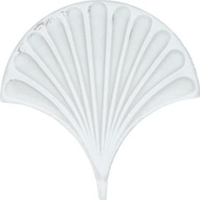 Armada Çini 17x17 cm Beyaz İstiridye Balık Pulu Desen Çini
