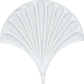 Armada Çini 17x17 cm Beyaz İstiridye Balık Pulu Desen Çini