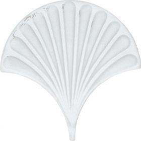 Armada Çini 17x17 cm Beyaz İstiridye Balık Pulu Desen Çini