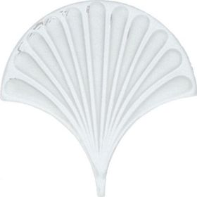 Armada Çini 17x17 cm Beyaz İstiridye Balık Pulu Desen Çini