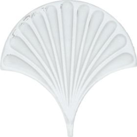 Armada Çini 17x17 cm Beyaz İstiridye Balık Pulu Desen Çini