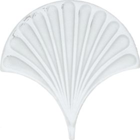 Armada Çini 17x17 cm Beyaz İstiridye Balık Pulu Desen Çini