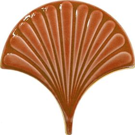 Armada Çini 17x17 cm Karamel İstiridye Balık Pulu Desenli Çini