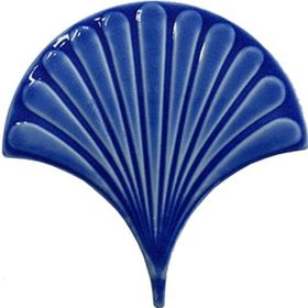 Armada Çini 17x17 cm Kobalt İstiridye Balık Pulu Desenli Çini