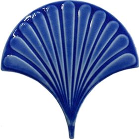 Armada Çini 17x17 cm Kobalt İstiridye Balık Pulu Desenli Çini