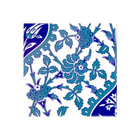 Armada Çini 20x20 cm AC 42 Kütahya Cami Çinisi İznik Desenli Seramik Çini Karo