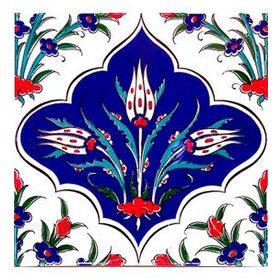 Armada Çini 20x20 cm AC 45 Kütahya Cami Çinisi İznik Desenli Seramik Çini Karo