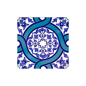 Armada Çini 20x20 cm AC 52 Kütahya Cami Çinisi Geometrik Desenli Seramik Çini Karo