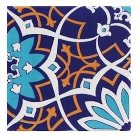Armada Çini 20x20 cm AC 60 Kütahya Cami Çinisi İznik Desenli Çiçek Seramik Çini Karo