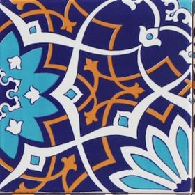 Armada Çini 20x20 cm AC 60 Kütahya Cami Çinisi İznik Desenli Çiçek Seramik Çini Karo