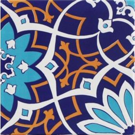 Armada Çini 20x20 cm AC 60 Kütahya Cami Çinisi İznik Desenli Çiçek Seramik Çini Karo