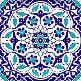 Armada Çini 20x20 cm AC 92 Kütahya Cami Çinisi Osmanlı Desenli Seramik Çini Karo
