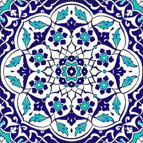 Armada Çini 20x20 cm AC 92 Kütahya Cami Çinisi Osmanlı Desenli Seramik Çini Karo
