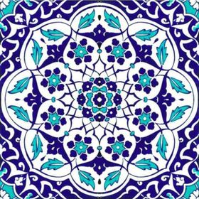 Armada Çini 20x20 cm AC 92 Kütahya Cami Çinisi Osmanlı Desenli Seramik Çini Karo