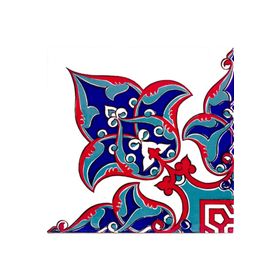 Armada Çini 20x20 cm KSK-1 Osmanlı Deseni Çini Seramik Bordür Köşesi