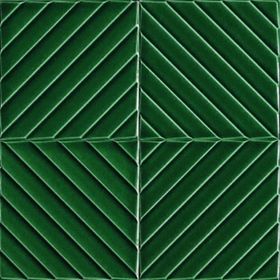 Armada Çini 20x20 cm Linea Yeşil Modern Desenli Çini Seramik Karo