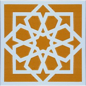 Armada Çini 20x20 cm SP 101 Kabartmalı Türk Yıldızı Kütahya İznik Çini Deseni Modelleri