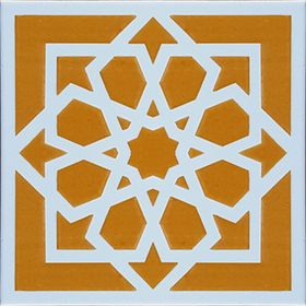 Armada Çini 20x20 cm SP 101 Kabartmalı Türk Yıldızı Kütahya İznik Çini Deseni Modelleri