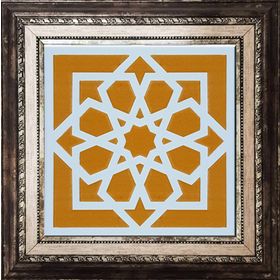 Armada Çini 20x20 cm SP 101 Kabartmalı Türk Yıldızı Kütahya İznik Çini Deseni Modelleri