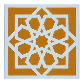 Armada Çini 20x20 cm SP 101 Kabartmalı Türk Yıldızı Kütahya İznik Çini Deseni Modelleri