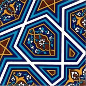 Armada Çini 20x20 cm SP 48 Kütahya Cami Çinisi Geometrik Selçuklu Desenli Seramik Çini Karo