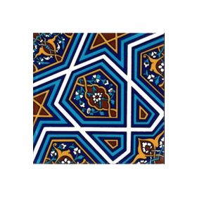 Armada Çini 20x20 cm SP 48 Kütahya Cami Çinisi Geometrik Selçuklu Desenli Seramik Çini Karo