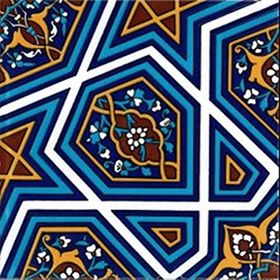 Armada Çini 20x20 cm SP 48 Kütahya Cami Çinisi Geometrik Selçuklu Desenli Seramik Çini Karo