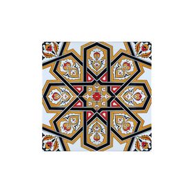 Armada Çini 20x20 cm SP 72 Sarı Türk-Türkmen Yıldızı Desenli Kütahya İznik Çini Karo Seramik
