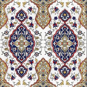 Armada Çini 20x20 cm SP 79 Kütahya Cami Çinisi Osmanlı Desenli Seramik Çini Karo