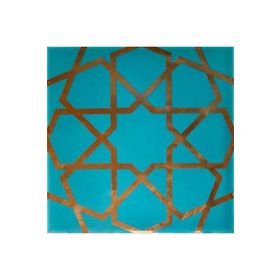 Armada Çini 20x20 cm SP 89 Metalik Kütahya Cami Çinisi Selçuklu Desenli Seramik Çini Karo