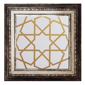 Armada Çini 20x20 cm SP 89 Metalik Kütahya Cami Çinisi Selçuklu Desenli Seramik Çini Karo