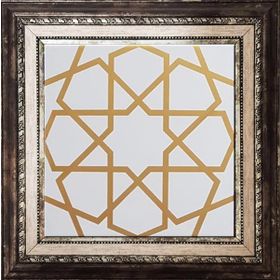 Armada Çini 20x20 cm SP 89 Metalik Kütahya Cami Çinisi Selçuklu Desenli Seramik Çini Karo