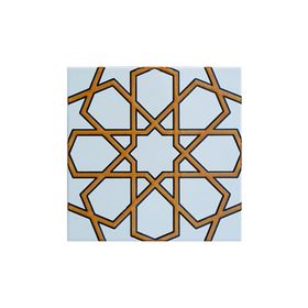 Armada Çini 20x20 cm SP 89-v Sarı Selçuklu Türkmen Yıldızı Kütahya İznik Çini Karo Seramik